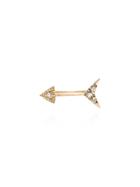 Lizzie Mandler Fine Jewelry 18kt Gold Diamond-embellished Arrow Stud