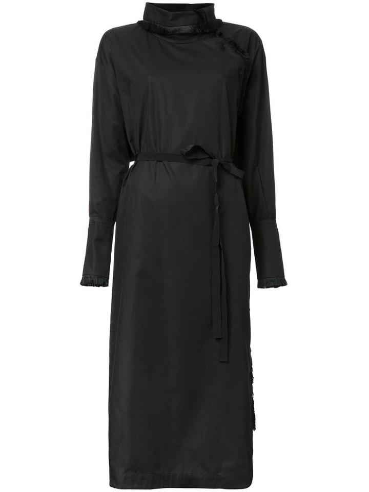Stella Mccartney Tasseled Coat Dress, Women's, Size: 40, Black, Acetate
