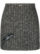 John Richmond John Richmond Rwa18352go Blackwhit Synthetic->cupro