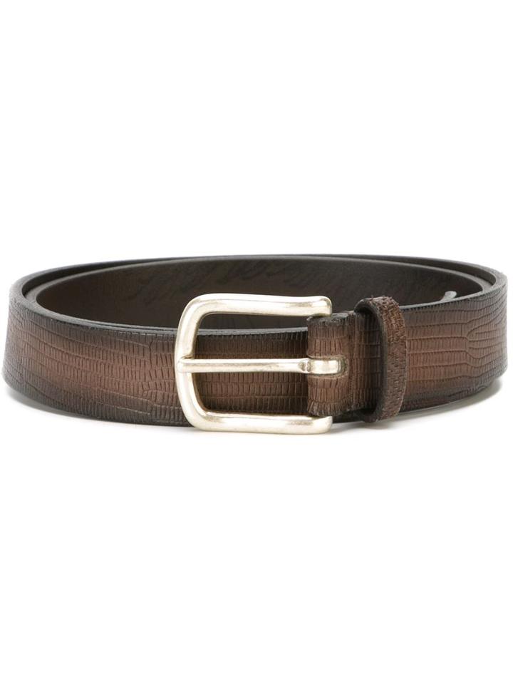 Orciani Lizard Effect Belt, Men's, Size: 105, Brown, Leather