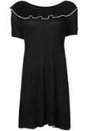 Boutique Moschino Frill Neck Dress - Black