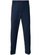 Tonello Cs Pinstripe Straight Leg Trousers - Blue