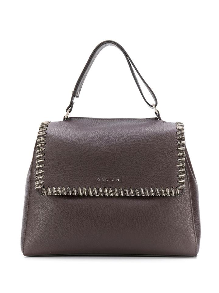 Orciani Sveva Chain Tote - Brown