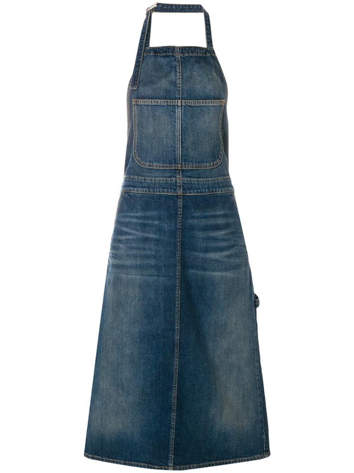6397 Denim Apron Dress - Blue