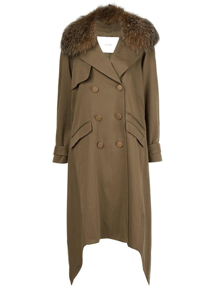 Adam Lippes Fox Fur Collar Coat