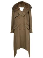 Adam Lippes Fox Fur Collar Coat