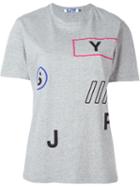 Steve J & Yoni P Print Details T-shirt, Women's, Size: L, Grey, Cotton