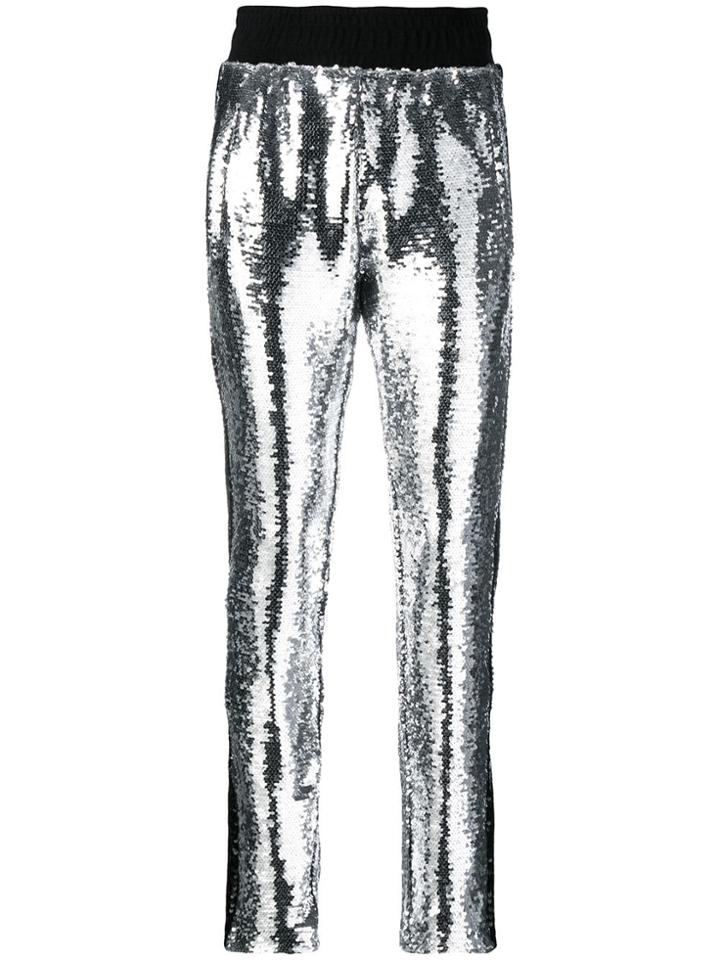Chiara Ferragni Sequinned Skinny Trousers - Metallic