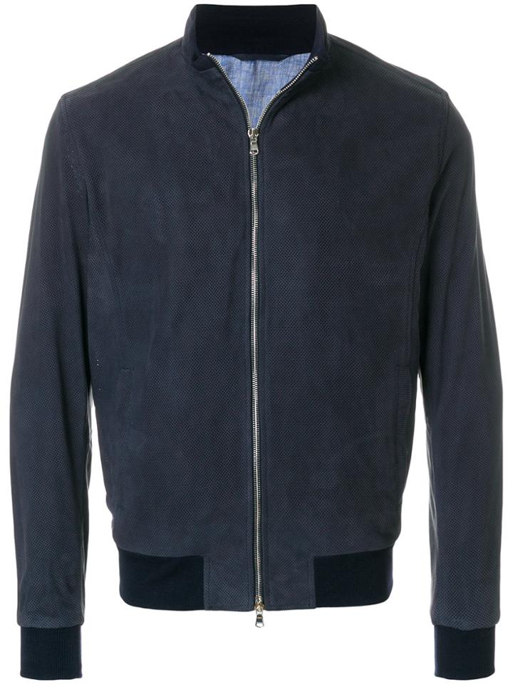 Barba Zipped Jacket - Blue
