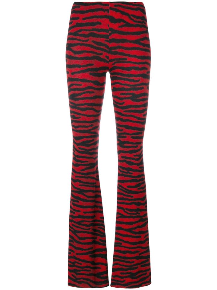 Mm6 Maison Margiela Zebra Stripe Printed Flared Trousers