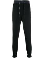 Calvin Klein Jeans Drawstring Waist Tapered Trousers - Black
