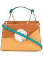 Danse Lente Phoebe Colour Block Tote - Brown