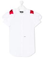 Dsquared2 Kids Ribbon Embroidered Top - White