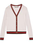 Gucci Merino Wool Knit Cardigan - White