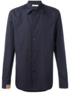 Marni Contrast Tab Shirt, Men's, Size: 52, Blue, Cotton