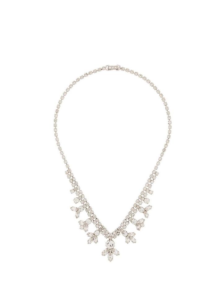 Susan Caplan Vintage 1960's Drop Necklace - Silver