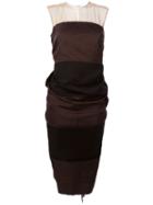 Lanvin Vintage Colourblock Sleeveless Dress, Women's, Size: 38, Brown