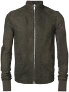 Rick Owens Fitted Lambskin Jacket - Grey