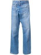 R13 Crossover Waistband Loose Fit Jeans - Blue