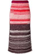 Calvin Klein 205w39nyc Striped Knitted Skirt - Red