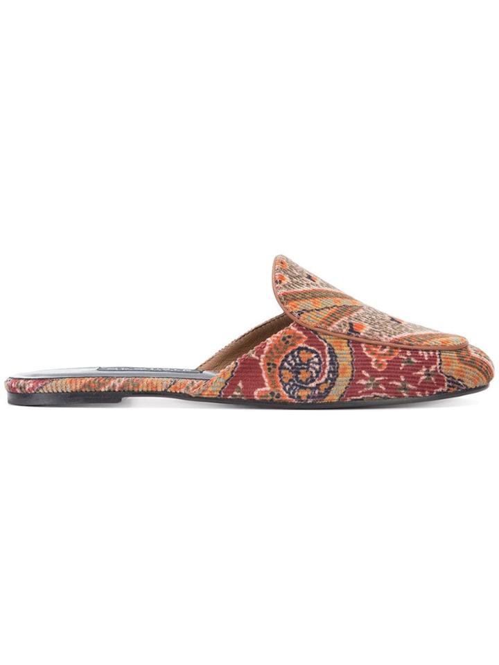 Newbark Paisley Print Liza Mules - Multicolour
