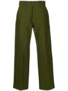 Ami Paris Wide Fit Trousers - Green