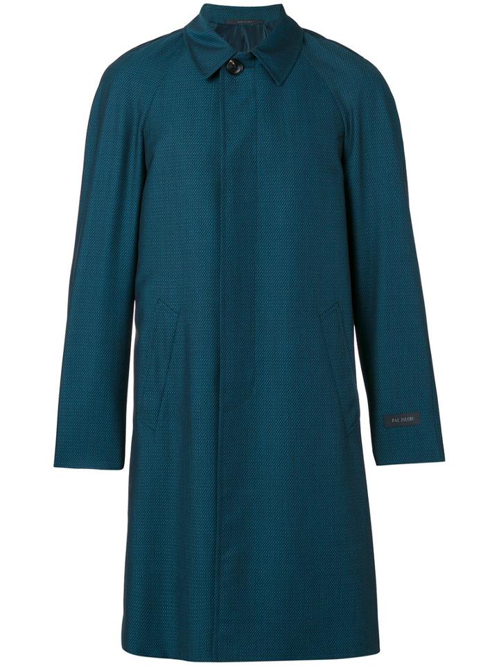 Pal Zileri Button-down Coat, Men's, Size: 48, Green, Wool/mohair/cupro