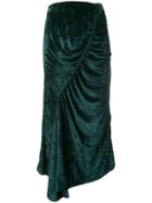 Kenzo Long Draped Skirt - Green