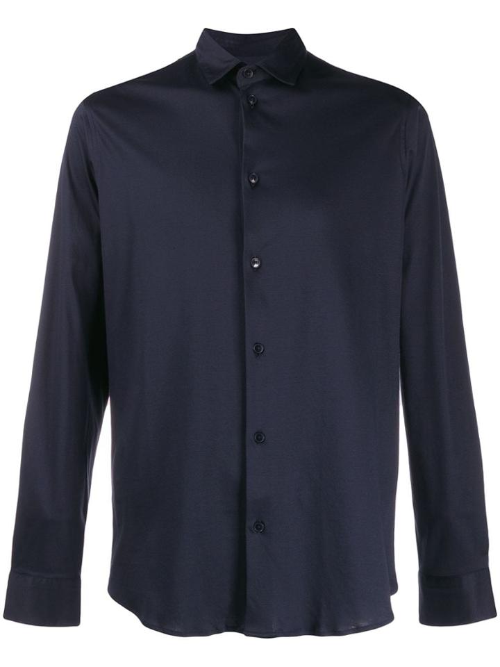 Z Zegna Slim Fit Button Shirt - Blue
