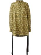 Magda Butrym - Floral Print Oversized Shirt - Women - Silk - 40, Women's, Yellow/orange, Silk