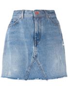 Heron Preston Fitted Denim Skirt - Blue