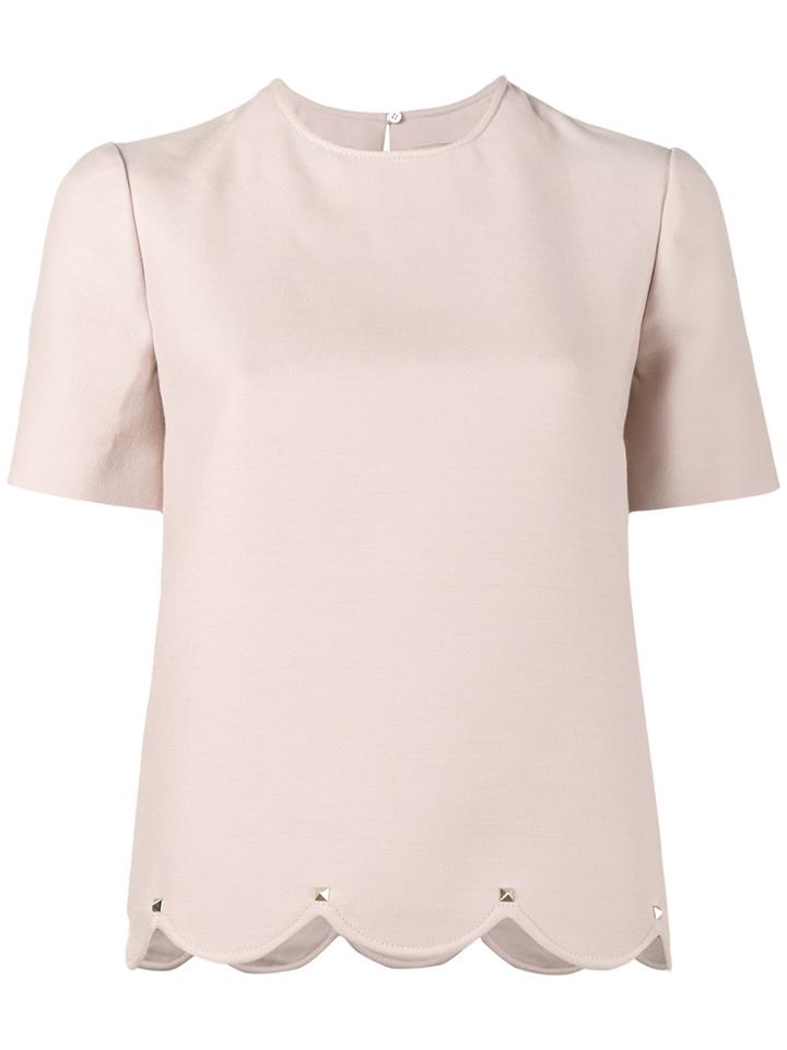 Valentino Rockstud Top - Pink & Purple