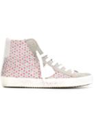 Philippe Model Printed Hi-top Sneakers, Women's, Size: 37, Grey, Leather/rubber/suede