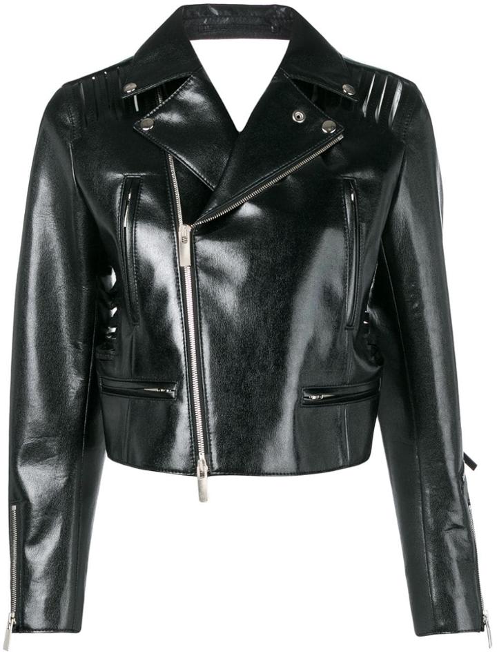 Comme Des Garçons Noir Kei Ninomiya Cut-out Biker Jacket - Black