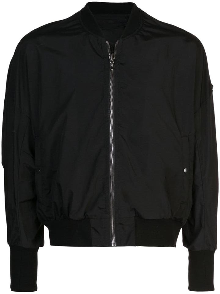 Julius Fitted Bomber Jacket - Black
