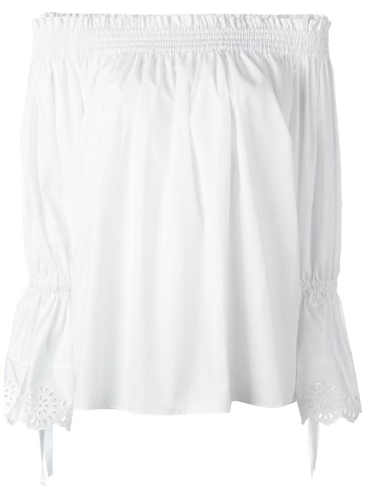 Alexander Mcqueen Off The Shoulder Blouse - White