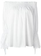Alexander Mcqueen Off The Shoulder Blouse - White