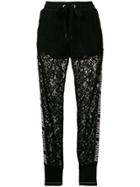 Pinko Lace Insert Track Pants - Black