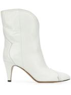 Isabel Marant Dythey Cowboy Boots - White