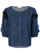 Sonia Rykiel Chambray Fil Coupé Sr Blouse - Blue