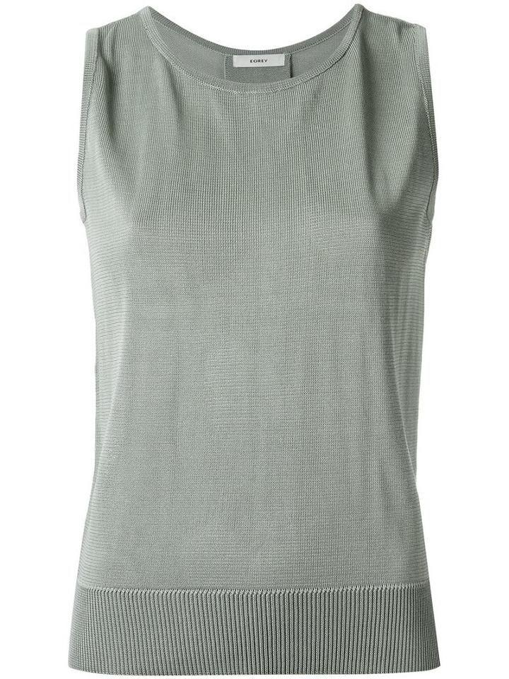 Egrey Sleeveless Knit Blouse, Women's, Size: Pp, Green, Viscose