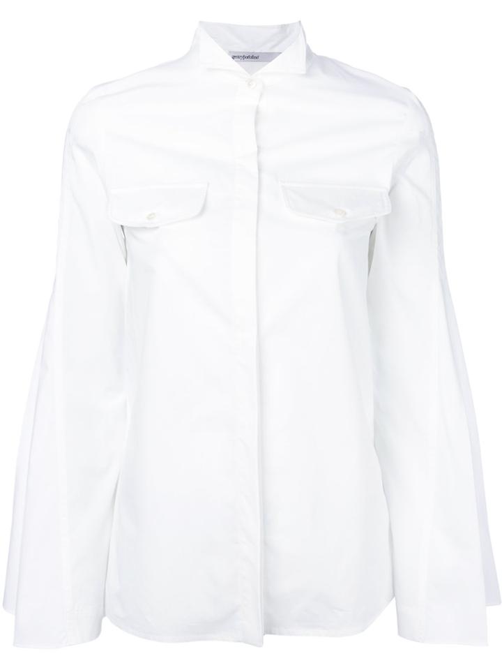 Gentry Portofino Long-sleeved Chest Pocket Shirt - White