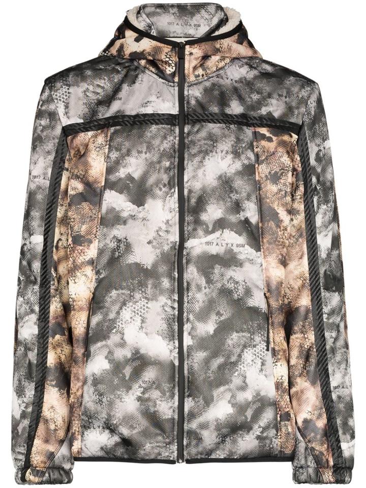 1017 Alyx 9sm Myles Graphic-print Hooded Jacket - Black