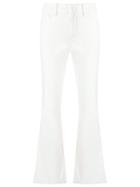 Egrey Mid Rise Flared Jeans, Women's, Size: 34, White, Cotton