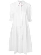 Vivetta Hand-shaped Collar Midi Dress - White