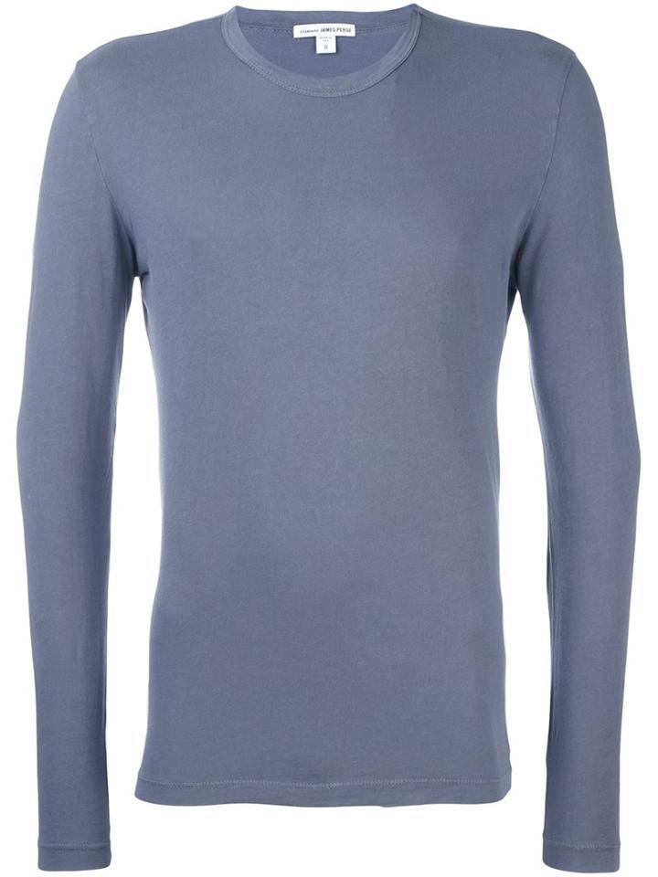 James Perse Long Sleeve T-shirt, Men's, Size: 1, Grey, Cotton