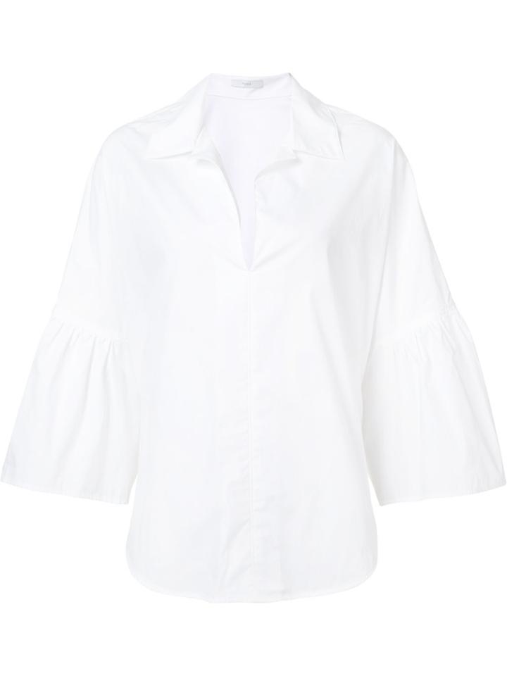 Tome Flared Sleeve Blouse - White