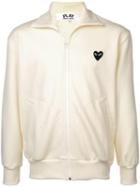 Comme Des Garçons Play Heart Logo Track Jacket - Neutrals