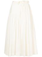 Molly Goddard Drawstring Full Skirt - White