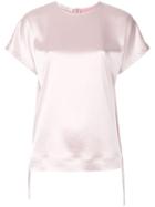 Cédric Charlier Lace-up Sleeves T-shirt - Pink